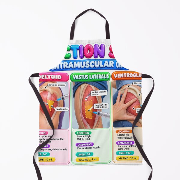 Item preview, Injection Sites 3D Intramuscular Nursing Student Sticker designed and sold by isokinetic.