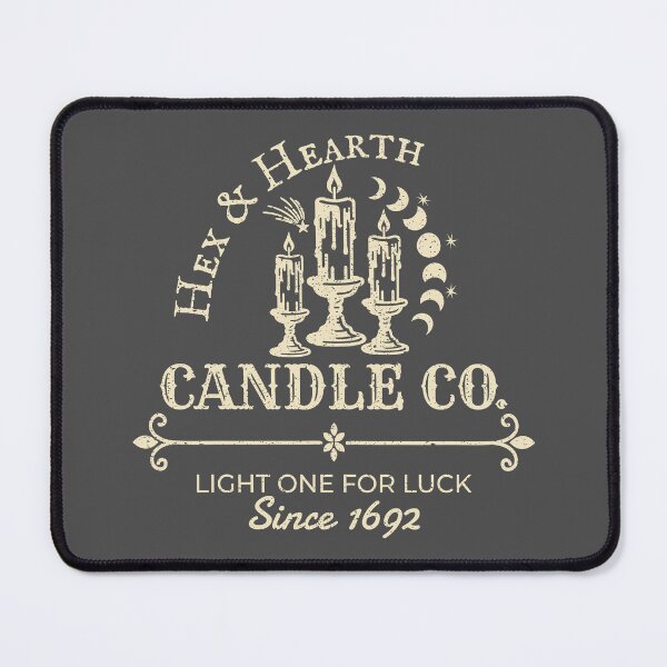 Item preview, Hex & Hearth Candle Co. – Witchy Vintage Halloween Candle Design – Cream designed and sold by Leslie Makes Stuff.