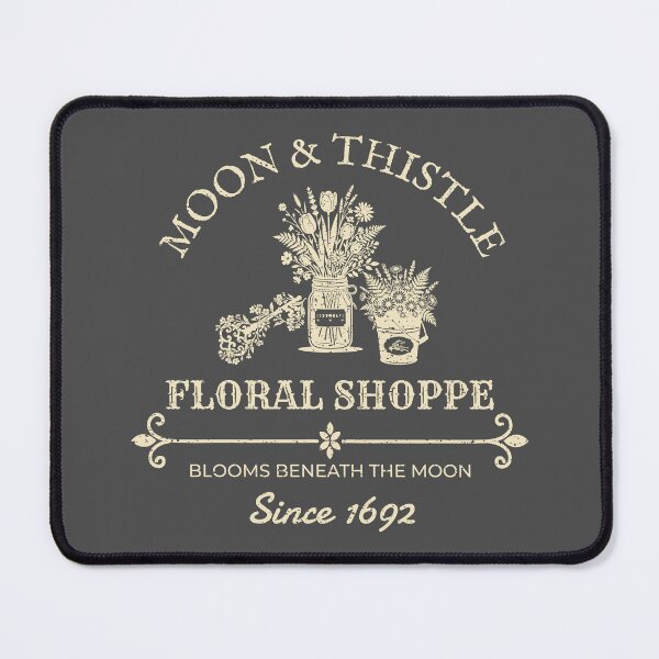 Item preview, Moon & Thistle Floral Shoppe – Witchy Vintage Halloween Floral Design – Cream designed and sold by Leslie Makes Stuff.