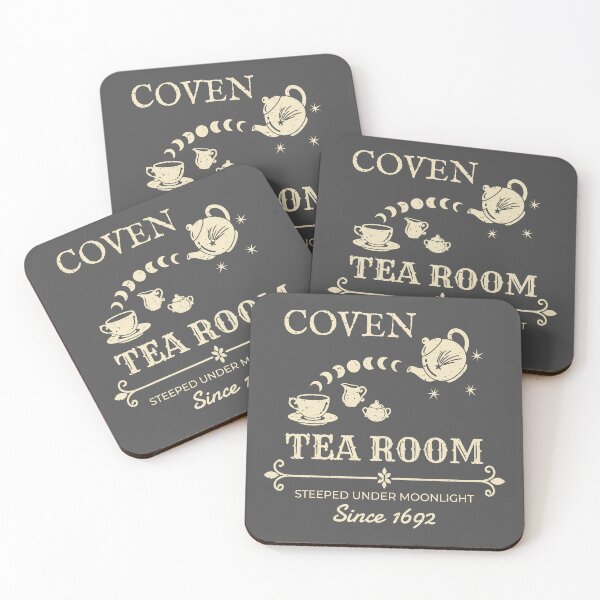 Item preview, Coven Tea Room – Witchy Vintage Halloween Tea Design – Cream designed and sold by Leslie Makes Stuff.