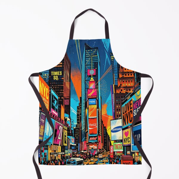 Item preview, Times Square NYC Neon Art - New York City Skyline Illustration designed and sold by AOCollections.