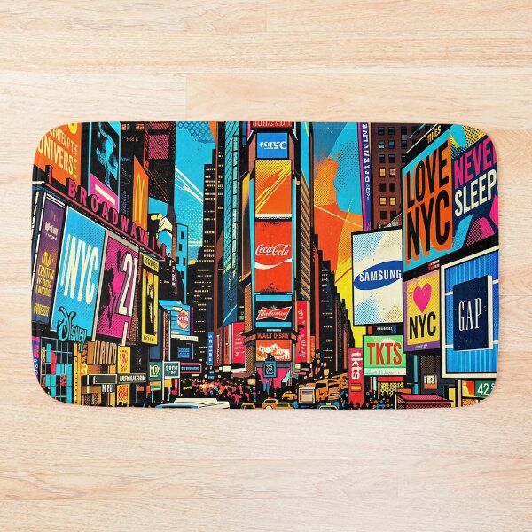 Item preview, Times Square NYC Neon Art - New York City Skyline Illustration designed and sold by AOCollections.