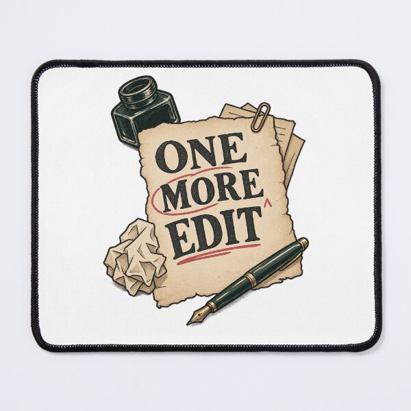 Item preview, One More Edit – Writer & Manuscript Humor designed and sold by youcefben48.