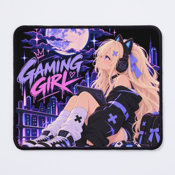 Item preview, Neko Yuki - Gaming girl night designed and sold by Vantu Design.