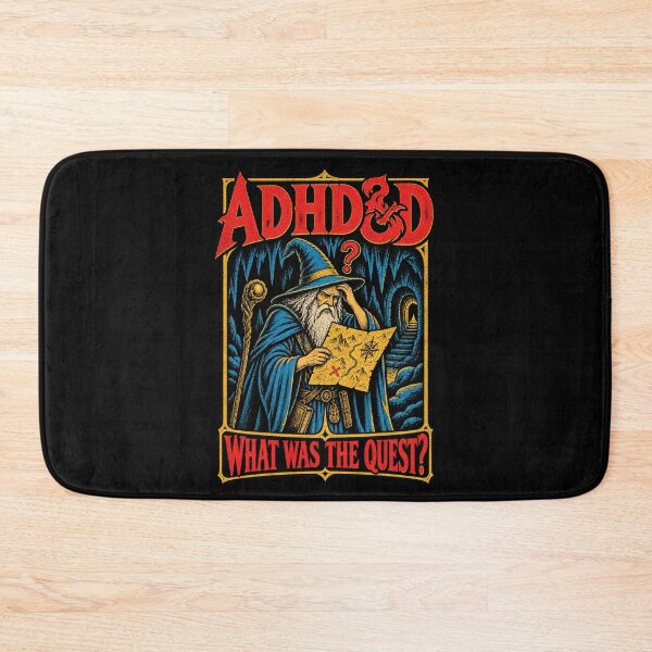 Item preview, ADHD&D What Was The Quest Funny Gamer Wizard RPG designed and sold by Whirx.