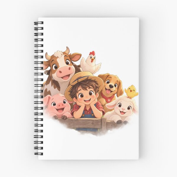 Item preview, Cute Farm Friends – Whimsical Cartoon Farm Animals designed and sold by Joyfulfabric.