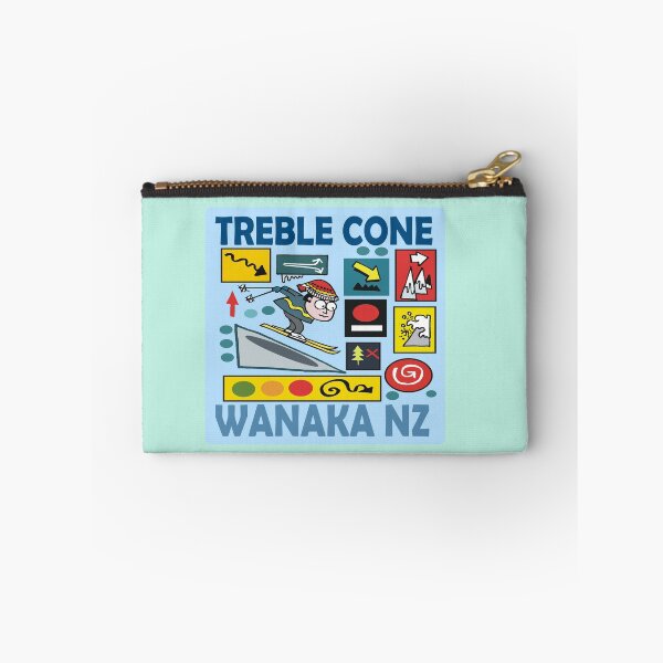 Item preview, Treble Cone Ski Wanaka cartoon sticker designed and sold by Al Benge - NZ & Australian Art.