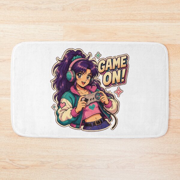 Item preview, Retro 90s Anime Gamer Girl designed and sold by Animepopstudio.