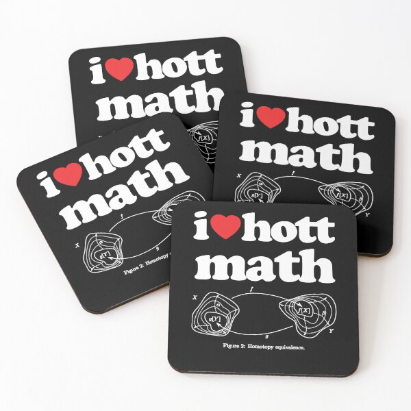 Item preview, I Love Hott Math Topology STEM Geek Graphic White Text designed and sold by MathWare MathClips.