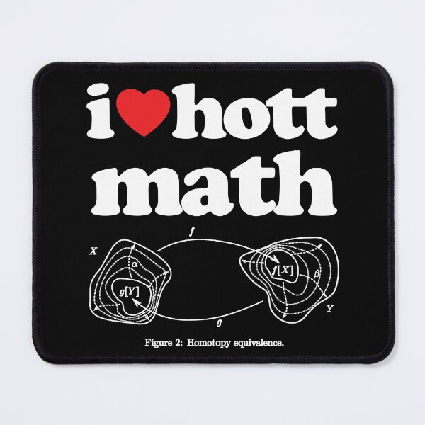 Item preview, I Love Hott Math Topology STEM Geek Graphic White Text designed and sold by MathWare MathClips.