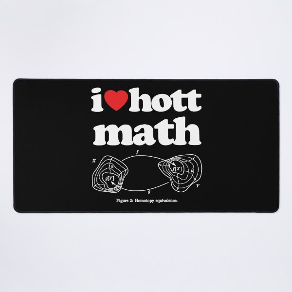 Item preview, I Love Hott Math Topology STEM Geek Graphic White Text designed and sold by MathWare MathClips.