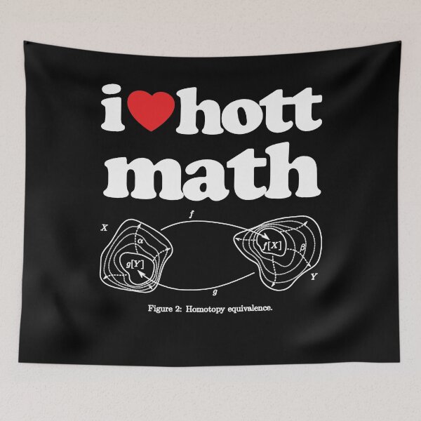 Item preview, I Love Hott Math Topology STEM Geek Graphic White Text designed and sold by MathWare MathClips.