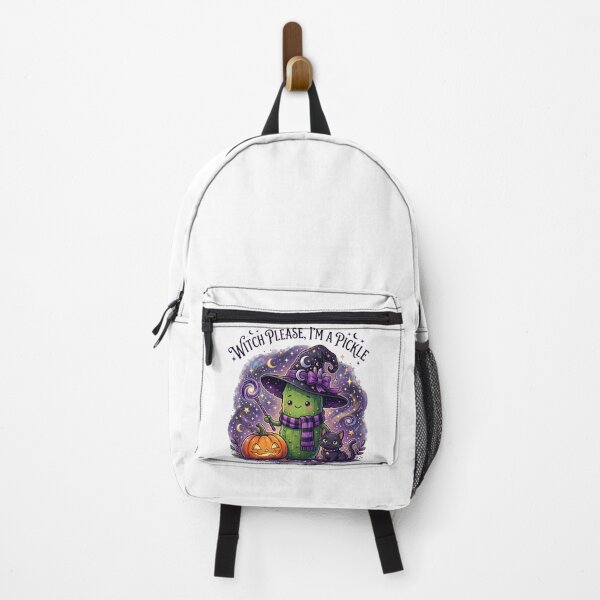 Item preview, Cute Pickle Witch Halloween | Funny Spooky Pickle designed and sold by Basma Designs | Retro, Kawaii Shirts & Stickers.