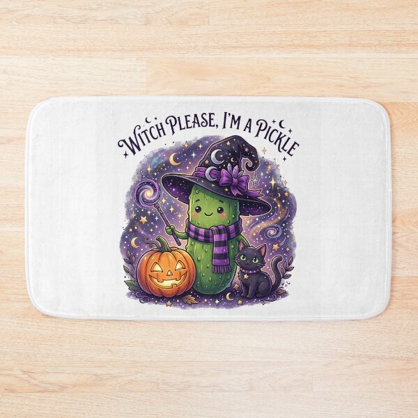 Artikelvorschau, Niedliche Gurkenhexe zu Halloween | Lustige, gruselige Gurke entworfen und verkauft von Basma Designs | Retro, Kawaii Shirts & Stickers.