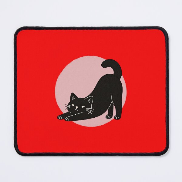 Item preview, Black Cat Stretch — Funny Cat Yoga Pose designed and sold by MIKRULA.