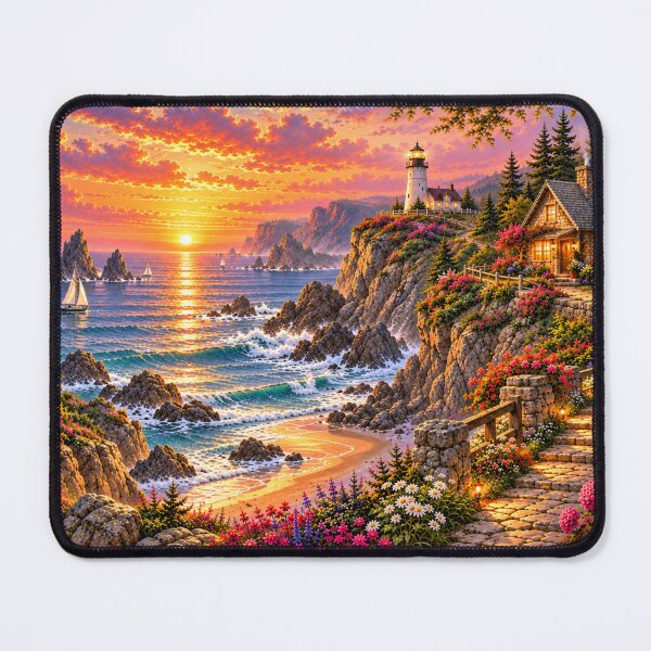 Item preview, Lighthouse Coast Sunset designed and sold by _ARLUNA_.