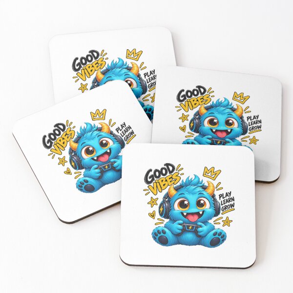 Item preview, blue cute dragon good vibes  designed and sold by WellN.