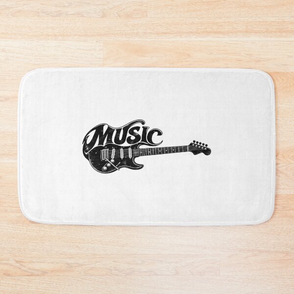 Item preview, Electric Guitar Music Word Silhouette Vintage Guitarist designed and sold by Whirx.