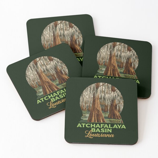 Item preview, Atchafalaya Basin Louisiana Cypress Swamp Vintage Art designed and sold by LinaValearte.