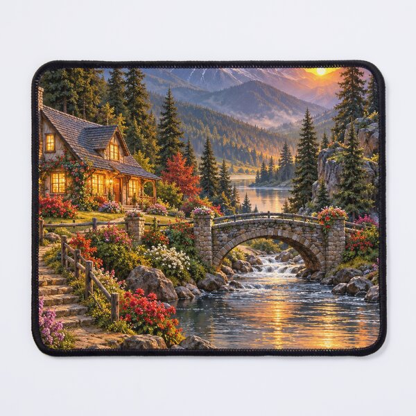Item preview, Mountain hut at the stone bridge designed and sold by _ARLUNA_.