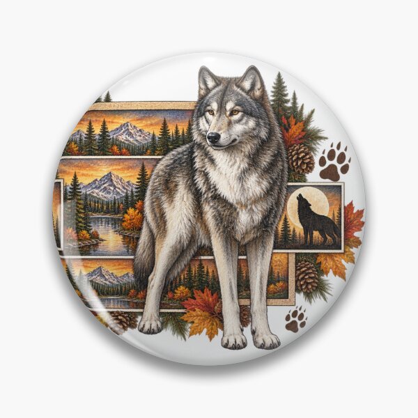 Item preview, Vintage Wolf Autumn Wildlife Tee  designed and sold by BakersTees.