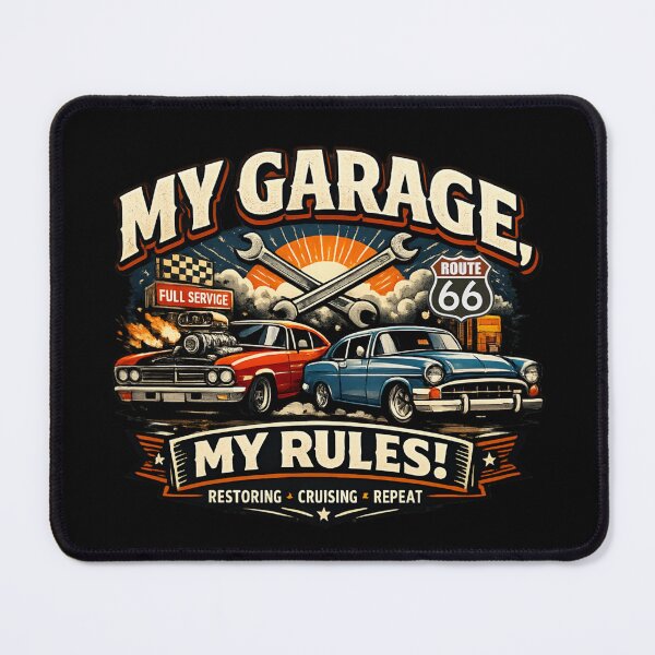 Item preview, My Garage My Rules - Vintage Classic Car Garage designed and sold by SidTastic .