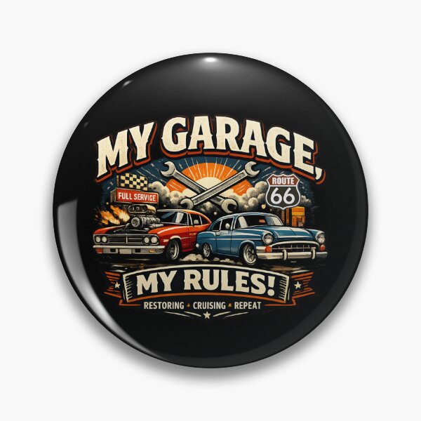 Item preview, My Garage My Rules - Vintage Classic Car Garage designed and sold by SidTastic .