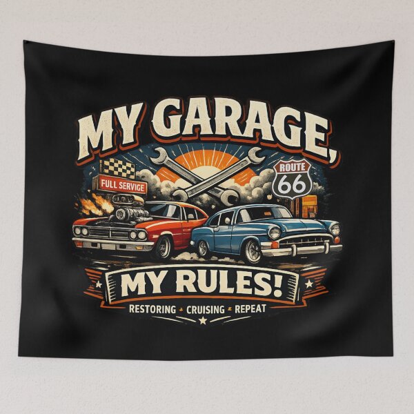 Item preview, My Garage My Rules - Vintage Classic Car Garage designed and sold by SidTastic .