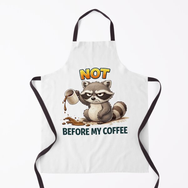 Item preview, Not Before My Coffee Grumpy Raccoon Funny Caffeine Design. designed and sold by The-T-In-Retro.