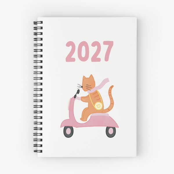 Item preview, 2027 Cute Cat on a Scooter designed and sold by winterpumpkin.