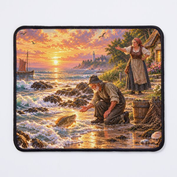 Item preview, The Fisherman and His Wife, Waves and Wishes designed and sold by _ARLUNA_.