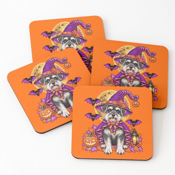 Item preview, Schnauzer Halloween Witch Costume & Spooky Pumpkin designed and sold by PixelsPaws.