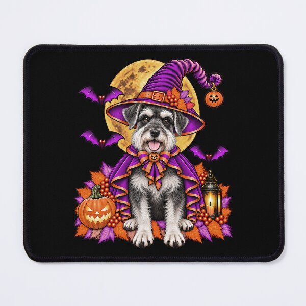 Item preview, Schnauzer Halloween Witch Costume & Spooky Pumpkin designed and sold by PixelsPaws.