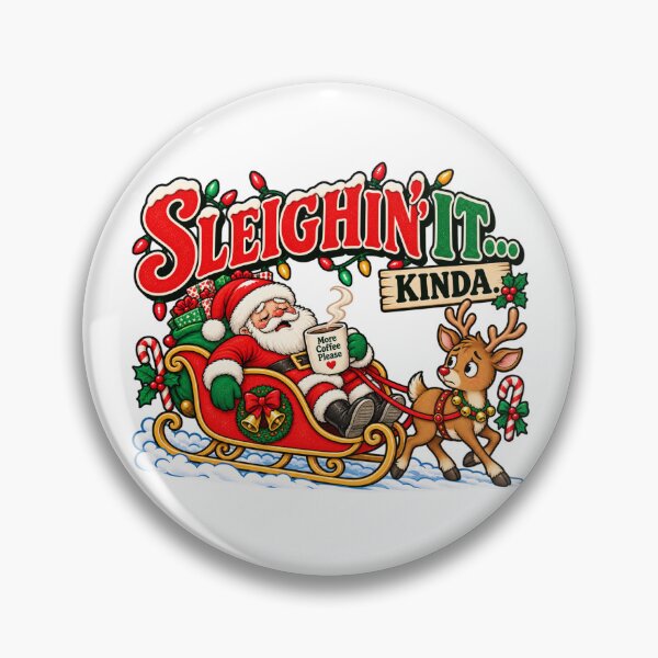 Item preview, Sleighin' It Kinda Santa Coffee Christmas designed and sold by BakersTees.