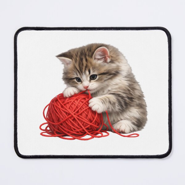 Item preview, Adorable Kitty Playing with Yarn designed and sold by susiecc.