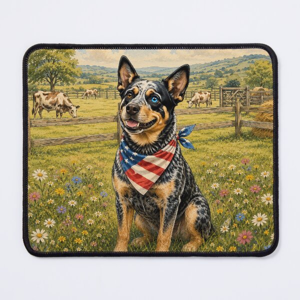 Item preview, Rustic Blue Heeler Australian Cattle Dog Art designed and sold by RescueHeart10.