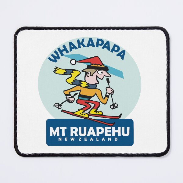 Item preview, Whakapapa Ski Mt Ruapehu Cartoon Sticker designed and sold by Al Benge - NZ & Australian Art.