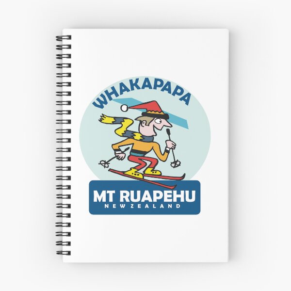 Item preview, Whakapapa Ski Mt Ruapehu Cartoon Sticker designed and sold by Al Benge - NZ & Australian Art.