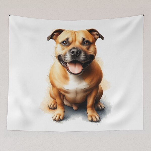 Item preview, Golden Staffy Portrait designed and sold by MaedK.
