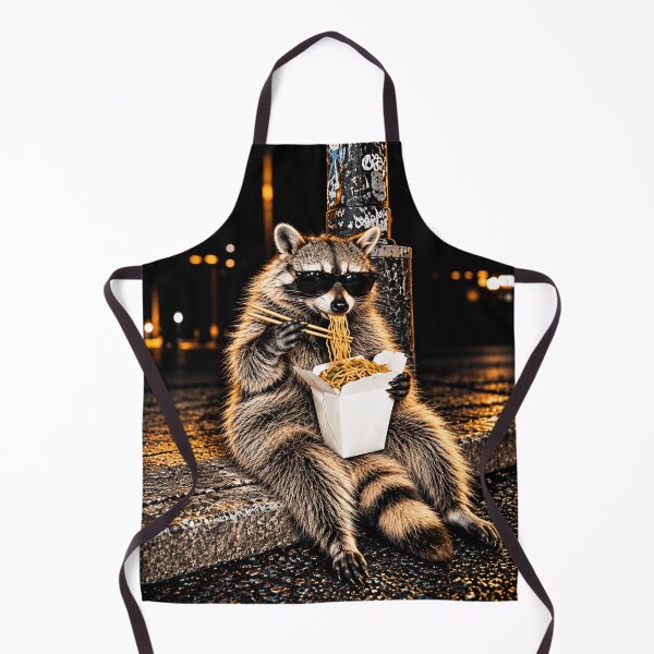 Item preview, Funny Raccoon Eating Noodles Midnight Snack Trash Panda Food Lover Humor designed and sold by 76Valeria.