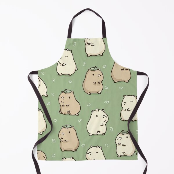 Item preview, Cute Dancing Capybaras pattern- Kawaii Green Seamless  designed and sold by LC&LCPlatform.