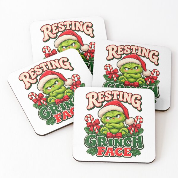 Item preview, Resting Grinch Face Christmas Mood designed and sold by BakersTees.