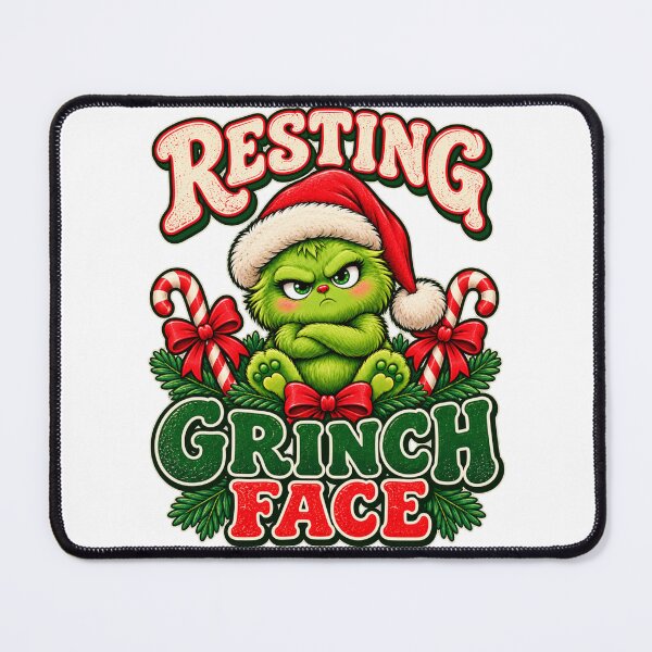 Item preview, Resting Grinch Face Christmas Mood designed and sold by BakersTees.