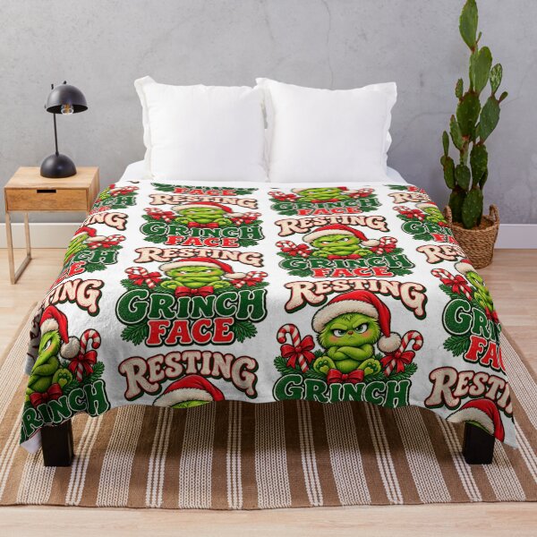Item preview, Resting Grinch Face Christmas Mood designed and sold by BakersTees.