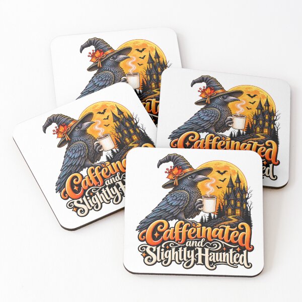 Item preview, Caffeinated and Slightly Haunted Witchy Raven designed and sold by BakersTees.