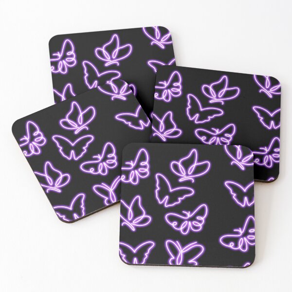 Item preview, Neon Purple Butterflies Glowing y2k Aesthetic designed and sold by Super Neon Pixels .