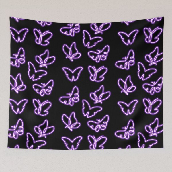 Item preview, Neon Purple Butterflies Glowing y2k Aesthetic designed and sold by Super Neon Pixels .