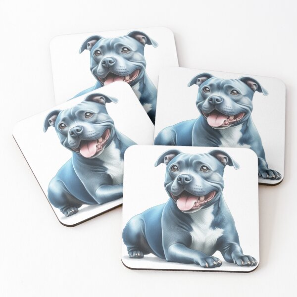Item preview, Blue Staffy Portrait designed and sold by MaedK.