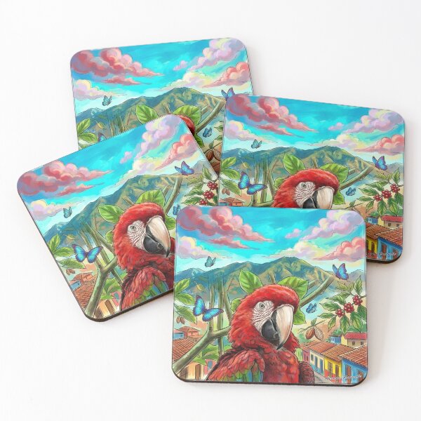 Item preview, Venezuela in My Soul - Red Macaw, El Ávila and Colonial Town designed and sold by keythxctrs.