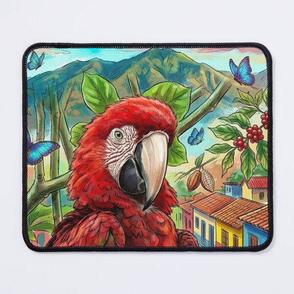Item preview, Venezuela in My Soul - Red Macaw, El Ávila and Colonial Town designed and sold by keythxctrs.